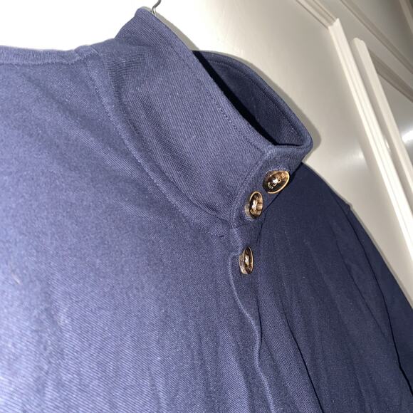 TED BAKER Designer Men Button Up Knit Jacket Cotton Navy Blue Ted 4 Sz Large - Picture 7 of 12